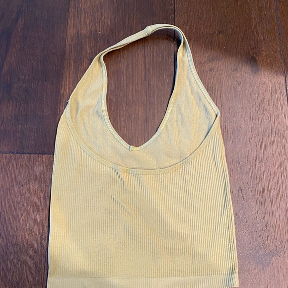 Green out from under halter tank top ribbed - size S - Picture 2 of 3